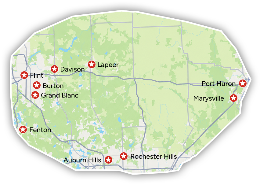 eastern.michigan.service map