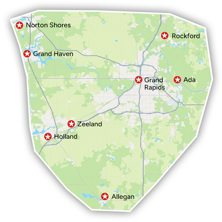 western.michigan.service map